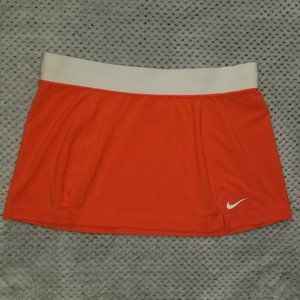Nike DRI-FIT Slam Tennis Skirt - Orange/White